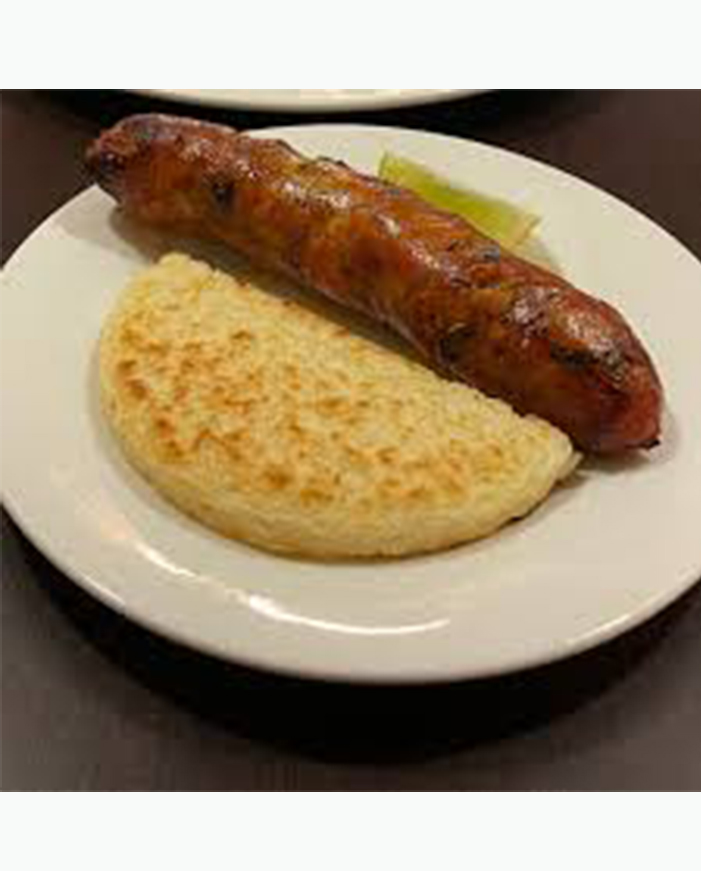 Arepa con chorizo